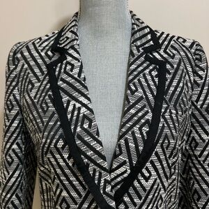 Marina Luna Geometric Motif Blazer